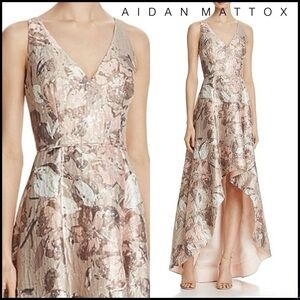 Aidan Mattox Sleeveless Jacquard High/Low Gown MD1E200787 NEW WITH TAG